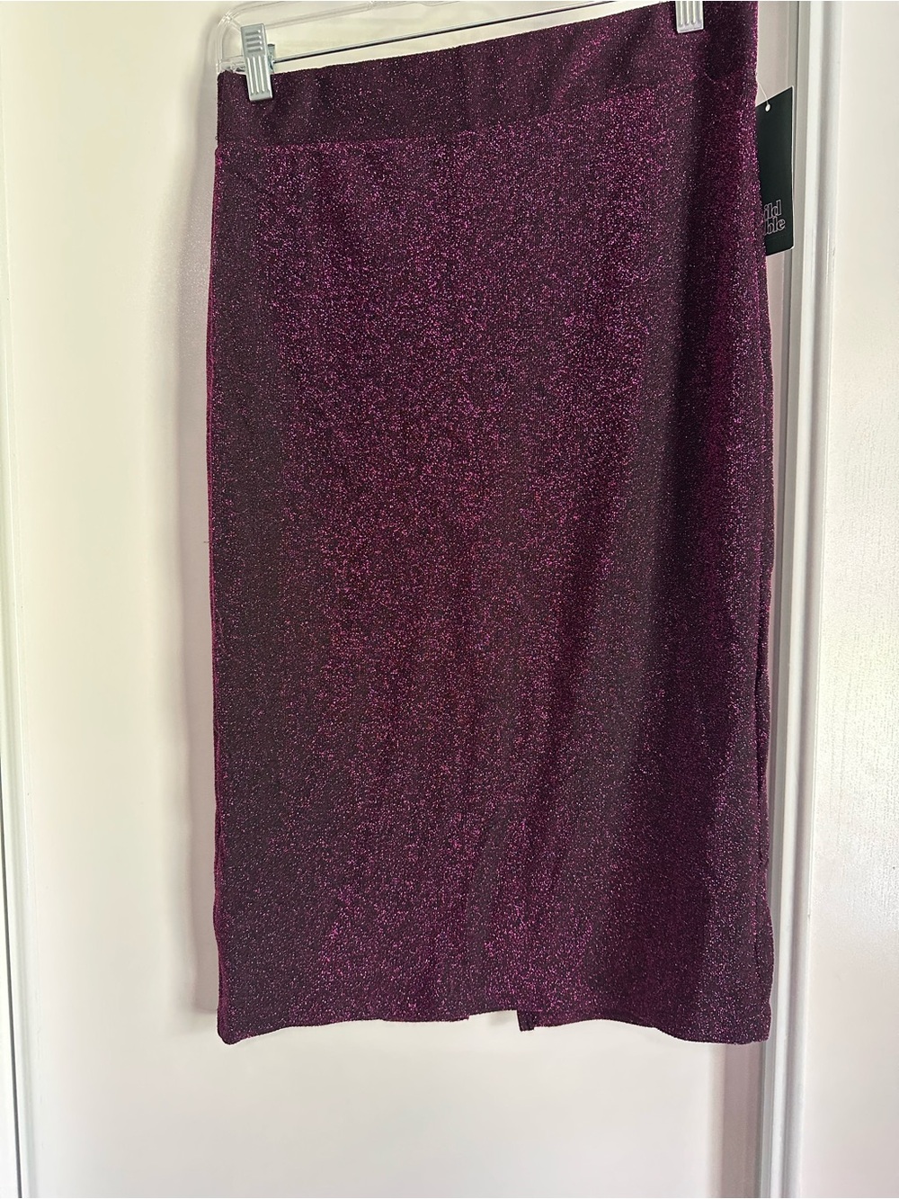Sparkle Pencil Skirt - Purple Glam